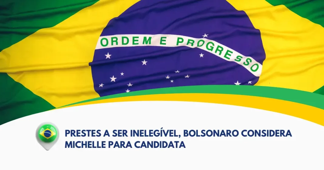 Ex-presidente Jair Bolsonaro passou a cogitar Michelle Bolsonaro como candidata à Presidência em 2026